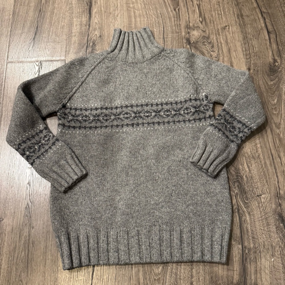 DKNY Gray Knit Turtleneck Sweater